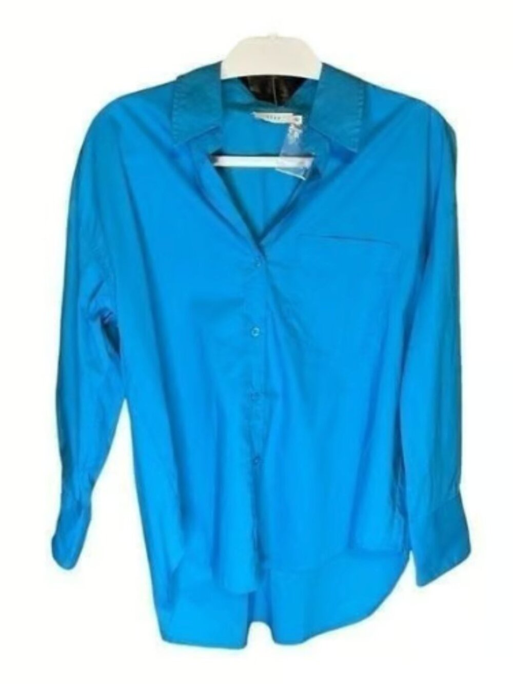 LUSH Cotton Chic Oversized Button-Down Blouse Size Small